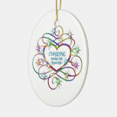 Clogging macht das Leben spärlich Keramik Ornament (Links)