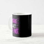 Clogging-T-Shirts Kaffeetasse (Vorderseite Links)