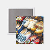 Clogs, Amsterdam, Niederlande/Holland - Magnet (Vorderseite/Rückseite)