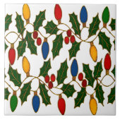 Cloisonne Art Christmas Lights and Holly Fliese (Vorderseite)