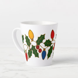 Cloisonne Art Christmas Lights and Holly Milchtasse