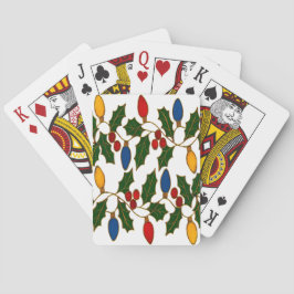 Cloisonne Art Christmas Lights and Holly Spielkarten