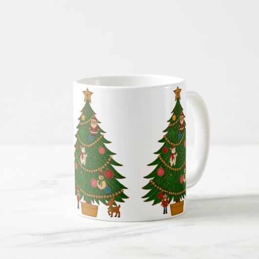 Cloisonne Art Christmas Tree Character Ornaments Kaffeetasse (VorderseiteRechts)