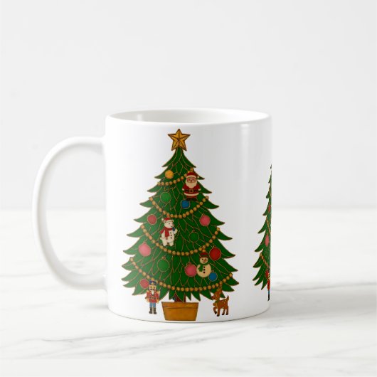 Cloisonne Art Christmas Tree Character Ornaments Kaffeetasse (Links)