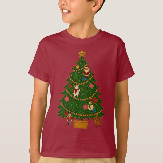 Cloisonne Art Christmas Tree Character Ornaments T-Shirt (Vorderseite)