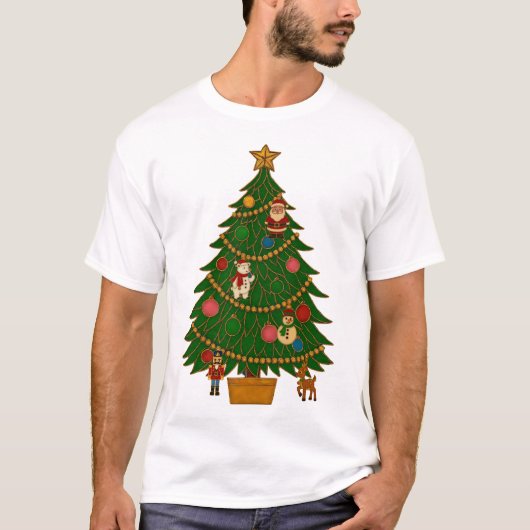 Cloisonne Art Christmas Tree Character Ornaments T-Shirt (Vorderseite)