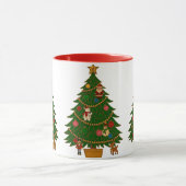 Cloisonne Art Christmas Tree Character Ornaments Tasse (Zentrum)