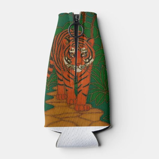 Cloisonne Art Tiger on the Jungle Path Flaschenkühler (Rückseite)