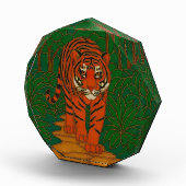 Cloisonne Art Tiger on the Jungle Path Fotoblock (Rechts)