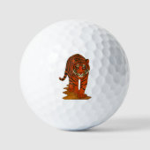 Cloisonne Art Tiger on the Jungle Path Golfball (Vorderseite)