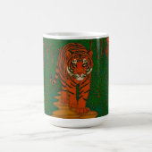 Cloisonne Art Tiger on the Jungle Path Kaffeetasse (Mittel)
