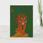 Cloisonne Art Tiger on the Jungle Path Karte (Vorderseite)
