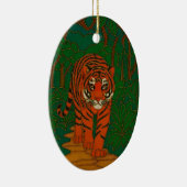 Cloisonne Art Tiger on the Jungle Path Keramik Ornament (Rechts)