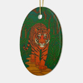 Cloisonne Art Tiger on the Jungle Path Keramik Ornament (Links)