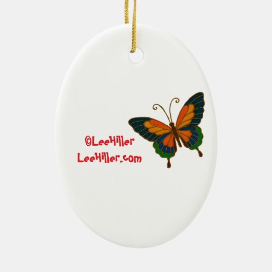 Cloisonne Art Tiger on the Jungle Path Keramik Ornament (Hinten)