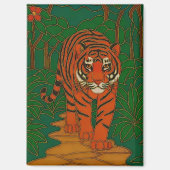 Cloisonne Art Tiger on the Jungle Path Magnet (Vorderseite)
