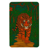Cloisonne Art Tiger on the Jungle Path Magnet (Vertikal)