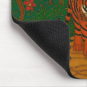 Cloisonne Art Tiger on the Jungle Path Mousepad (Ecke)