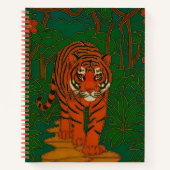 Cloisonne Art Tiger on the Jungle Path Notizblock (Vorderseite)