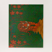 Cloisonne Art Tiger on the Jungle Path Puzzle (Vertikal)