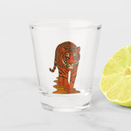 Cloisonne Art Tiger on the Jungle Path Schnapsglas