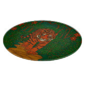 Cloisonne Art Tiger on the Jungle Path Schneidebrett (Ecke)
