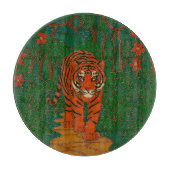 Cloisonne Art Tiger on the Jungle Path Schneidebrett (Vorderseite)