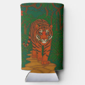 Cloisonne Art Tiger on the Jungle Path Selters Dosenkühler (Rückseite)