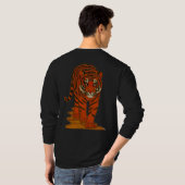 Cloisonne Art Tiger on the Jungle Path T-Shirt (Schwarz voll)