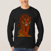 Cloisonne Art Tiger on the Jungle Path T-Shirt (Vorderseite)