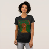 Cloisonne Art Tiger on the Jungle Path T-Shirt (Vorne ganz)
