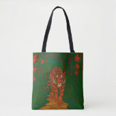 Cloisonne Art Tiger on the Jungle Path Tasche (Vorderseite)