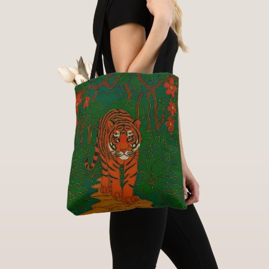 Cloisonne Art Tiger on the Jungle Path Tasche (Von Nahem)