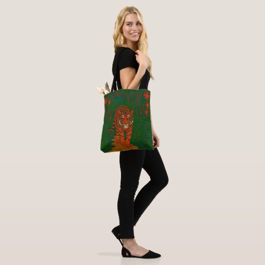 Cloisonne Art Tiger on the Jungle Path Tasche (Am Model)