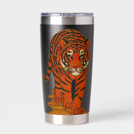 Cloisonne Art Tiger on the Jungle Path Thermobecher