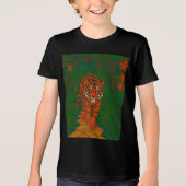 Cloisonne Art Tiger on the Jungle Path Tri-Blend Shirt (Vorderseite)