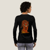 Cloisonne Art Tiger on the Jungle Path Tri-Blend Shirt (Voller Rückseite)