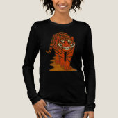 Cloisonne Art Tiger on the Jungle Path Tri-Blend Shirt (Vorderseite)