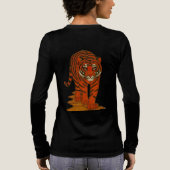 Cloisonne Art Tiger on the Jungle Path Tri-Blend Shirt (Rückseite)