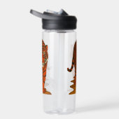 Cloisonne Art Tiger on the Jungle Path Trinkflasche (Rechts)