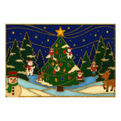 Cloisonne Art Whimsical Forest Classic Christmas  Fotodruck (Vorne)