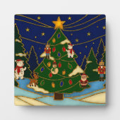 Cloisonne Art Whimsical Forest Classic Christmas  Fotoplatte (Vorderseite)