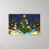 Cloisonne Art Whimsical Forest Classic Christmas  Leinwanddruck (Vorderseite)