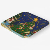 Cloisonne Art Whimsical Forest Classic Christmas  Pappteller (Gewinkelt)