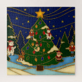 Cloisonne Art Whimsical Forest Classic Christmas Puzzle (Vertikal)
