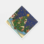 Cloisonne Art Whimsical Forest Classic Christmas  Serviette (Ecke)