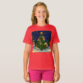Cloisonne Art Whimsical Forest Classic Christmas T-Shirt (Vorne ganz)