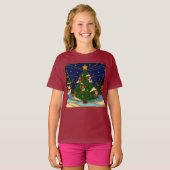 Cloisonne Art Whimsical Forest Classic Christmas T-Shirt (Vorne ganz)