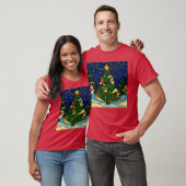 Cloisonne Art Whimsical Forest Classic Christmas T-Shirt (Unisex)