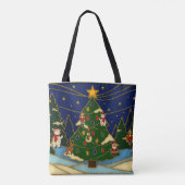 Cloisonne Art Whimsical Forest Classic Christmas Tasche (Rückseite)